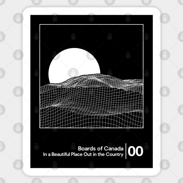 In a Beautiful Place Out in the Country - BOC / Minimal Style Graphic Artwork Sticker by saudade